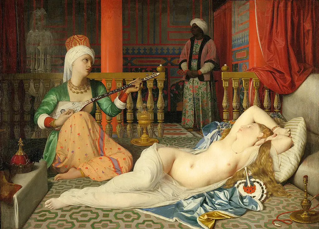 Odalisque with Slave in Detail Jean-Auguste-Dominique Ingres
